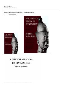 Cheikh Anta Diop - Origem Africana da Civilização