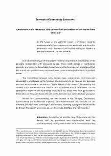 Community Extension Manifesto (2024)