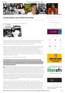 Conversações com Cheikh Anta Diop