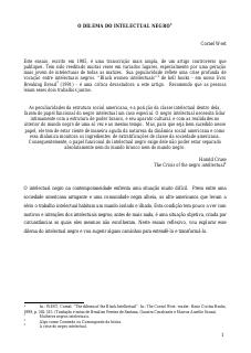 Cornel West - O dilema do intelectual negro