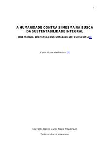 Carlos Moore - A Humanidade Contra Si Mesma